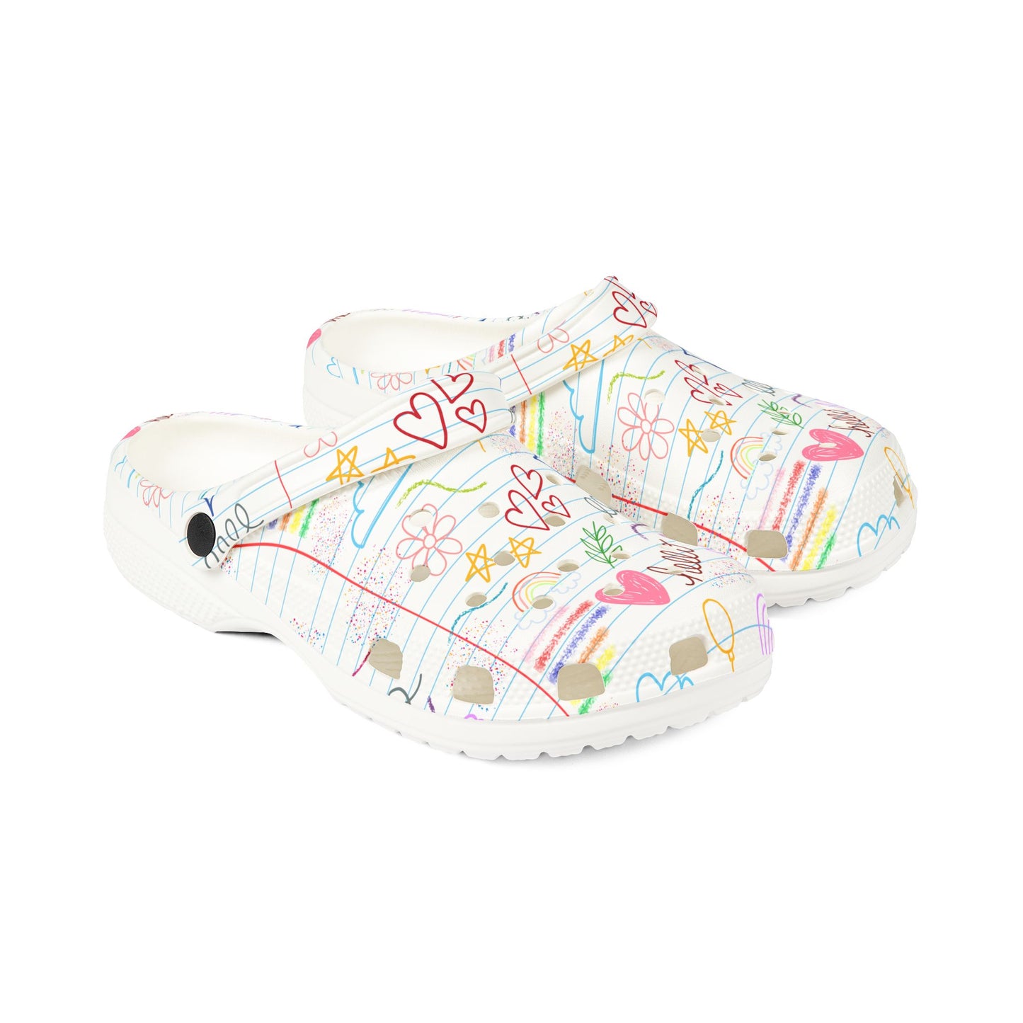 SCHOOL - NOTEBOOK Paper Doodles -  EVA Foam Rubber Shoes