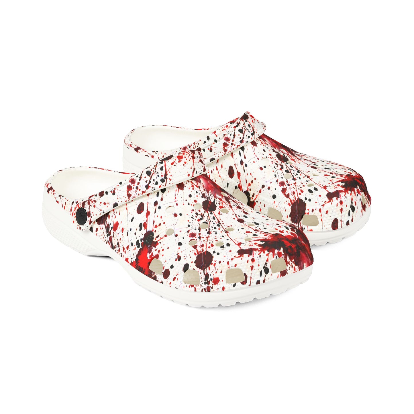 BLOOD SPLATTER - Crime Evidence - EVA Foam Rubber Shoes