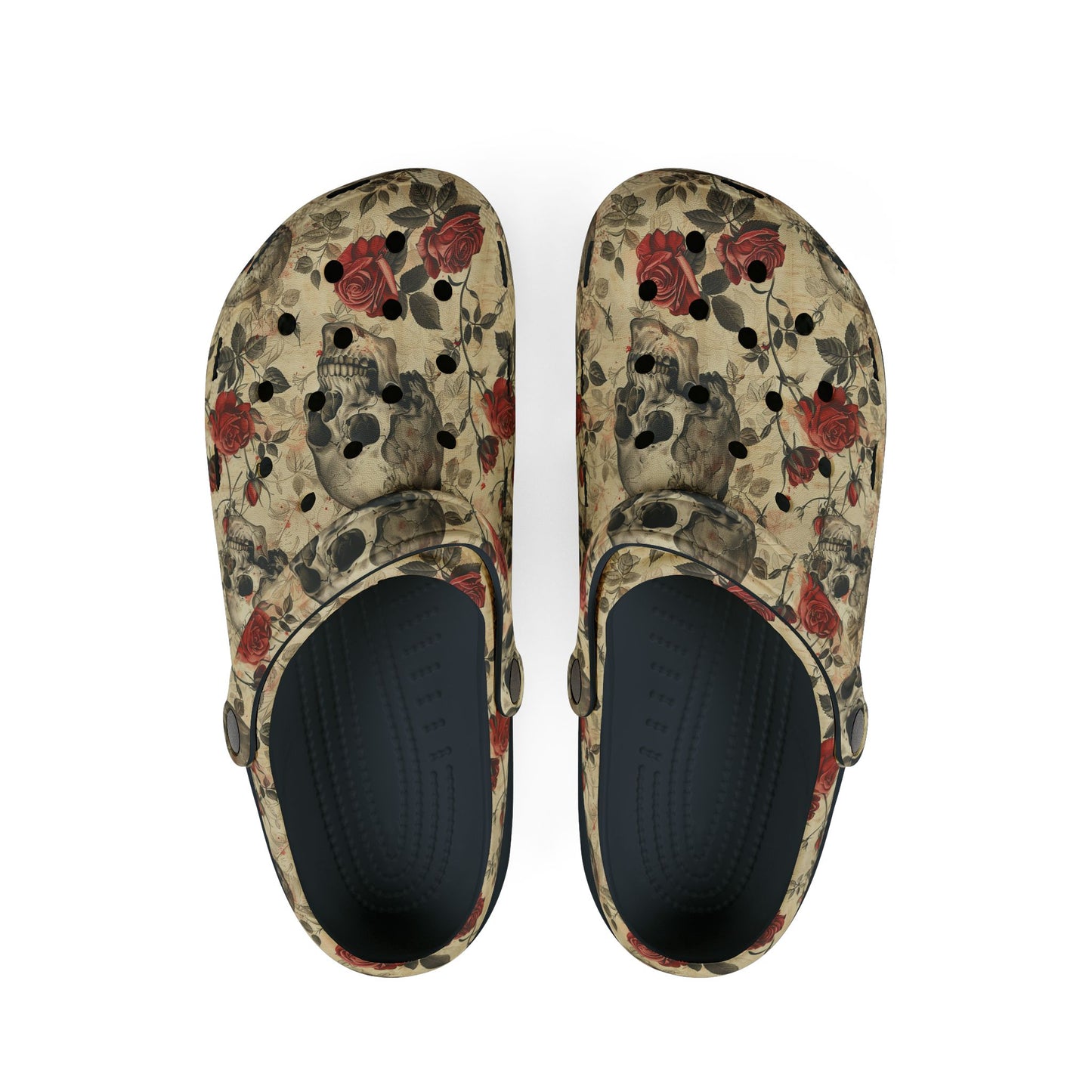 GOTHIC - Skulls & Roses  - EVA Foam Rubber Shoes