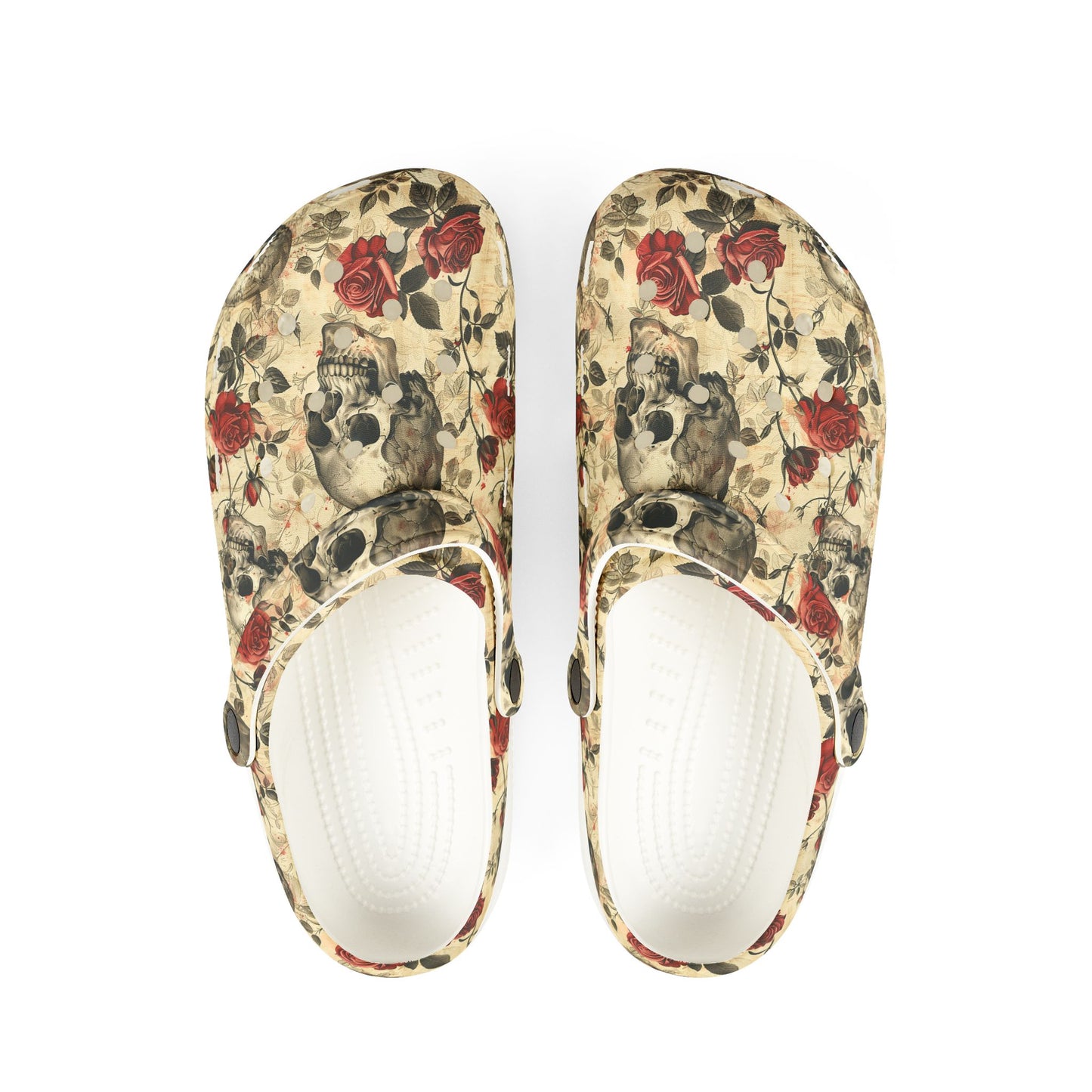 GOTHIC - Skulls & Roses  - EVA Foam Rubber Shoes